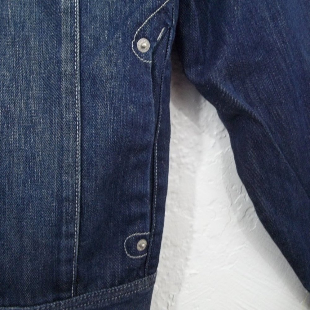 MONOPATIN South Korean Streetwear Double Zipper Skate Skateboard Denim Jacket M - Picture 5 of 12